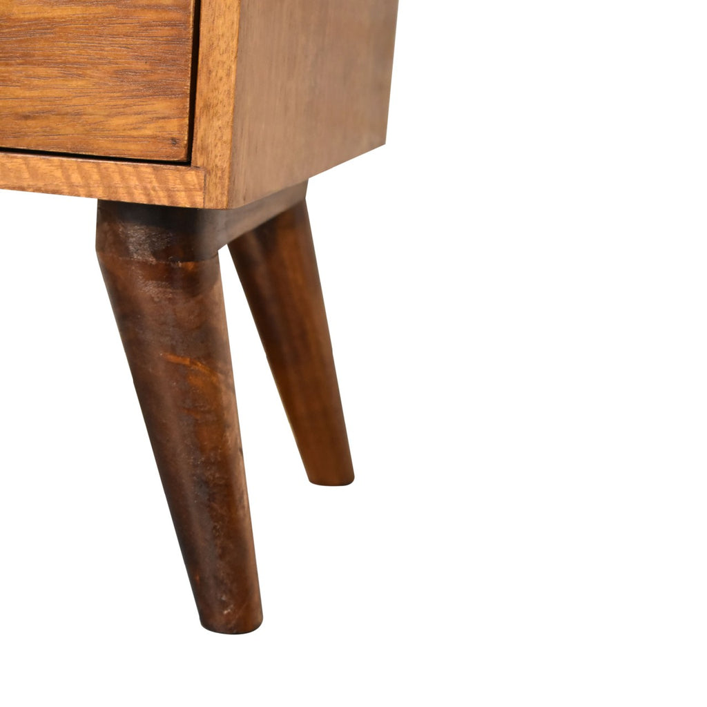 4 Drawer Multi Chestnut nightstand
