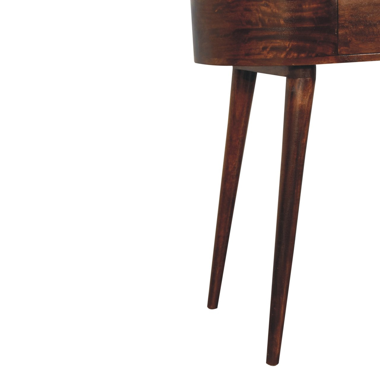 California Walnut Rounded Small Console Table