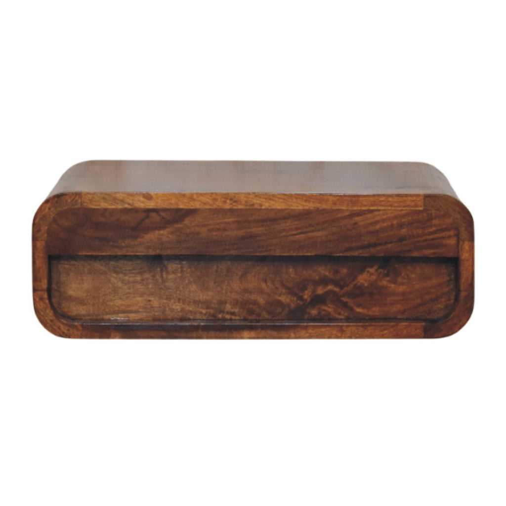 Avora Wall-Mounted Chestnut 1 Drawer Nightstand