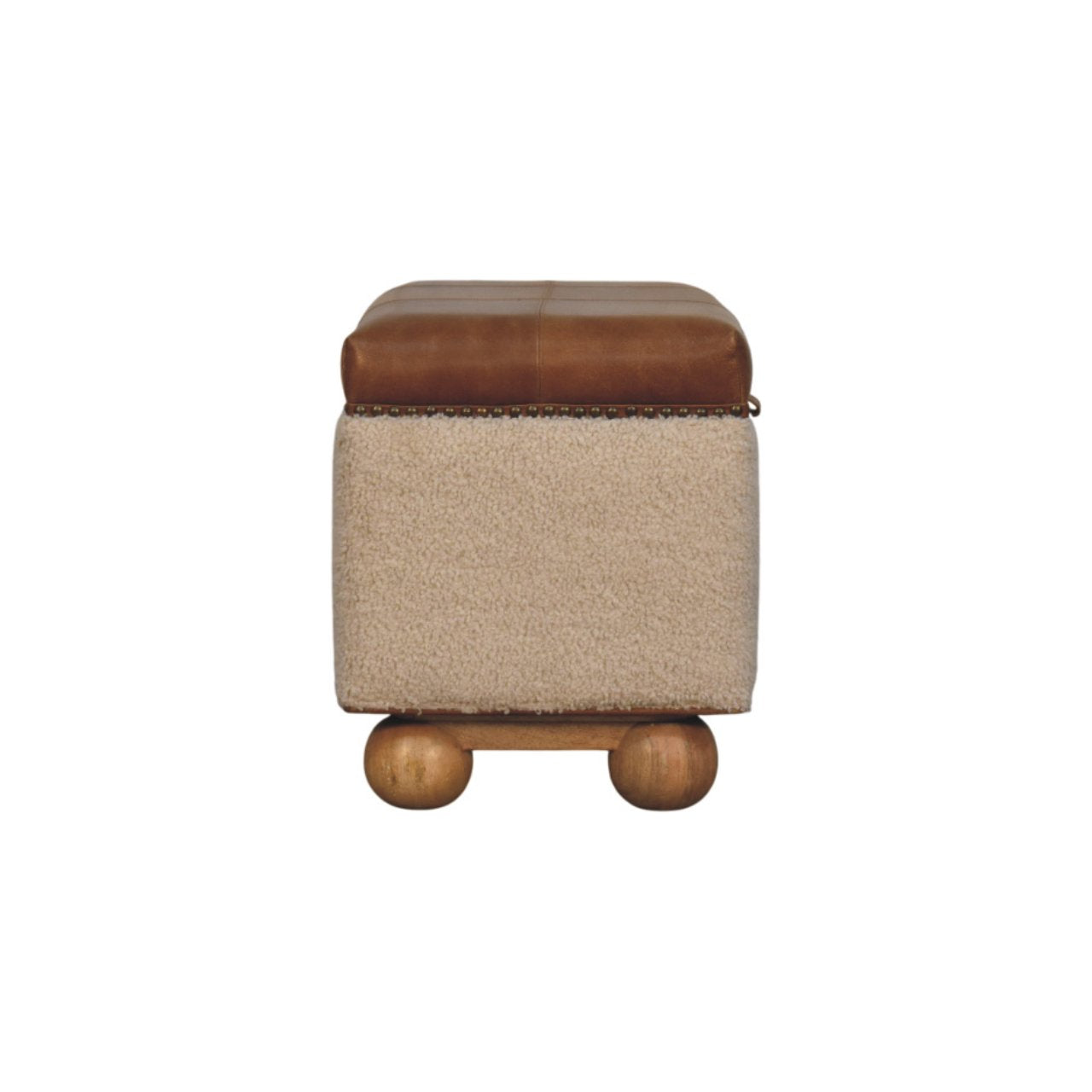 Boucle Lid- up Storage Ottoman