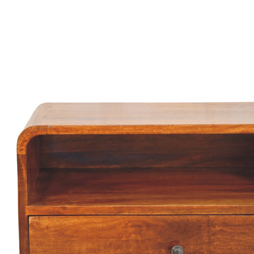 Avora Wall-Mounted Chestnut Nightstand