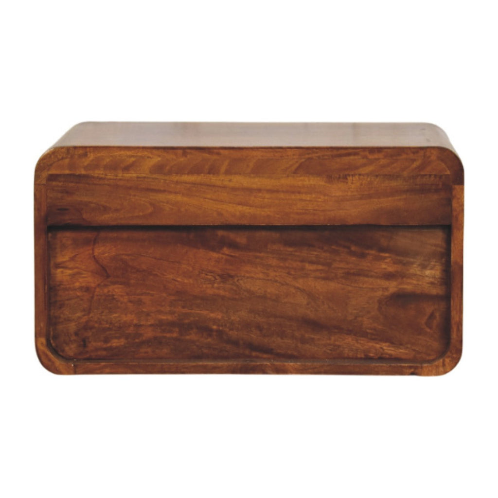 Avora Wall-Mounted Chestnut Nightstand