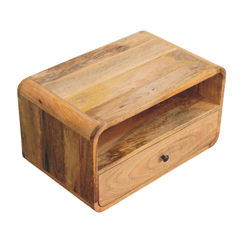 Avora Wall-Mounted Oak-ish Nightstand