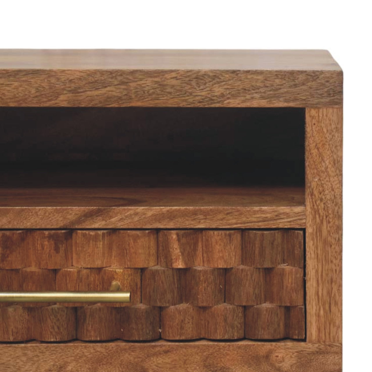 Arno Wall-Mounted Nightstand in Golden Teak