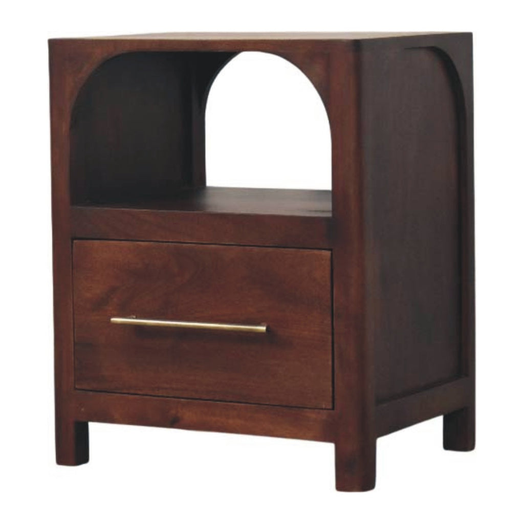 Arched Edge 1 Drawer Bedside