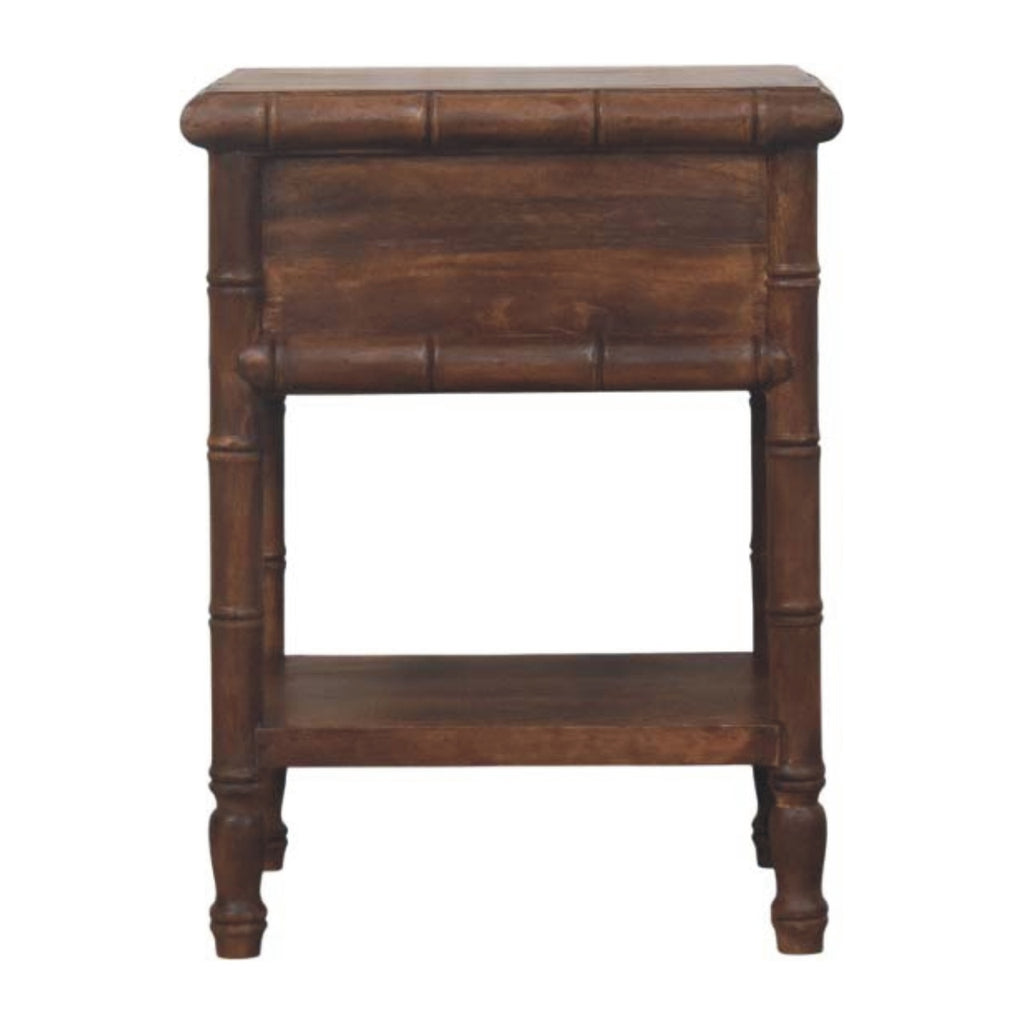 Bamboo Carved Bedside Table